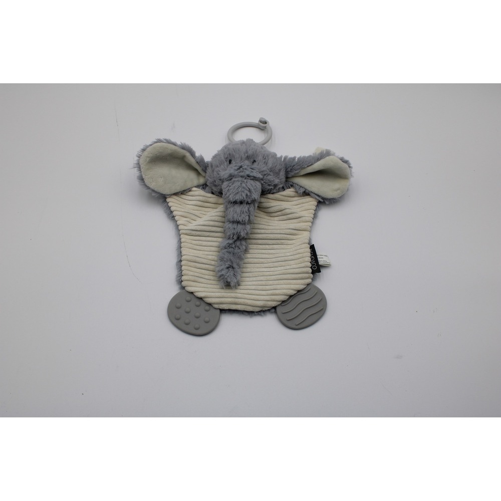 Demdaco Elephant Activity Toy Gray Cream Corduroy Teether 5004710083